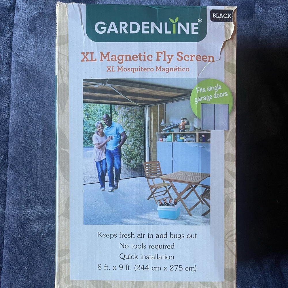 Gardenline Black XL Magnetic Fly Screen